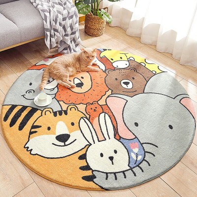 新款大江圆形地毯卧室电脑转椅地垫客厅茶几脚垫踏踏米儿童房间爬