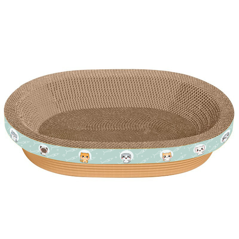 猫爪盘抓板窝一体咪磨爬不掉屑耐捉挠超级大号圆形盆神器猫窝玩具