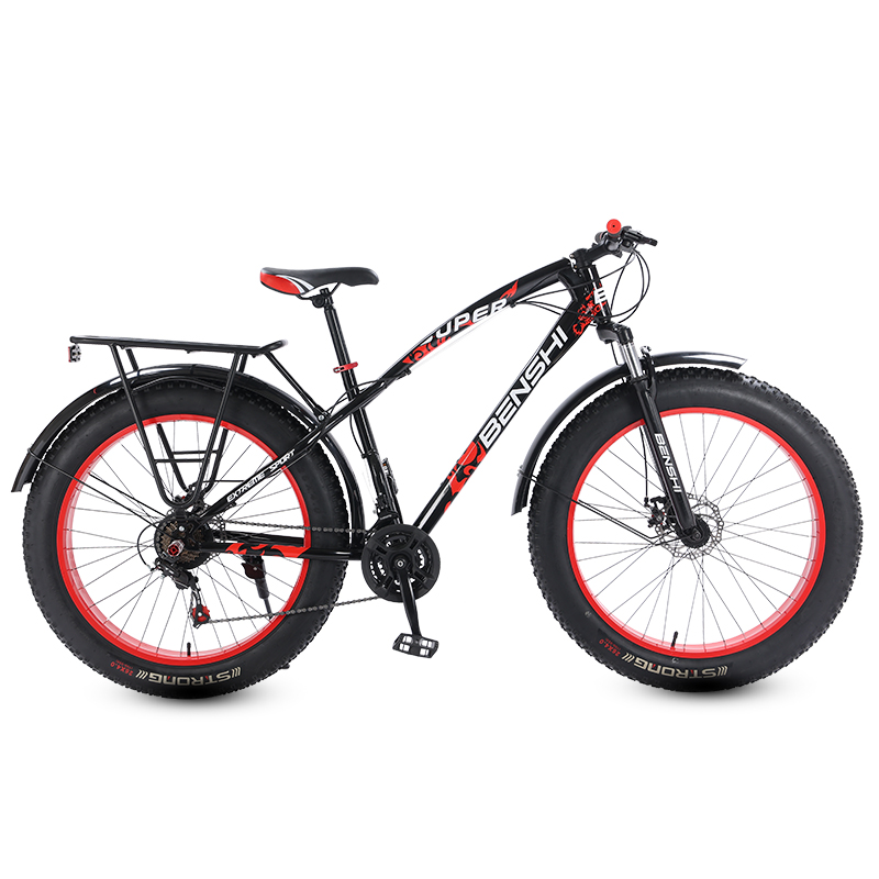 雪地车沙滩车山地自行车超大粗宽胎胖子越野变速减震成人男女学生