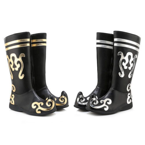 藏族舞舞蹈靴子男士鞋低跟舞靴舞台演出表演鞋子少数民族跳舞马靴