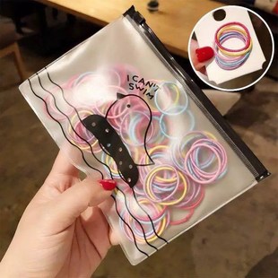 niu.儿童基础发圈简约女扎头皮筋少小头绳高弹力橡皮圈10新款