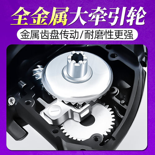 金属机芯卷线器远投鱼线轮远抛渔轮矶筏钓海杆鱼轮微物路亚海竿轮