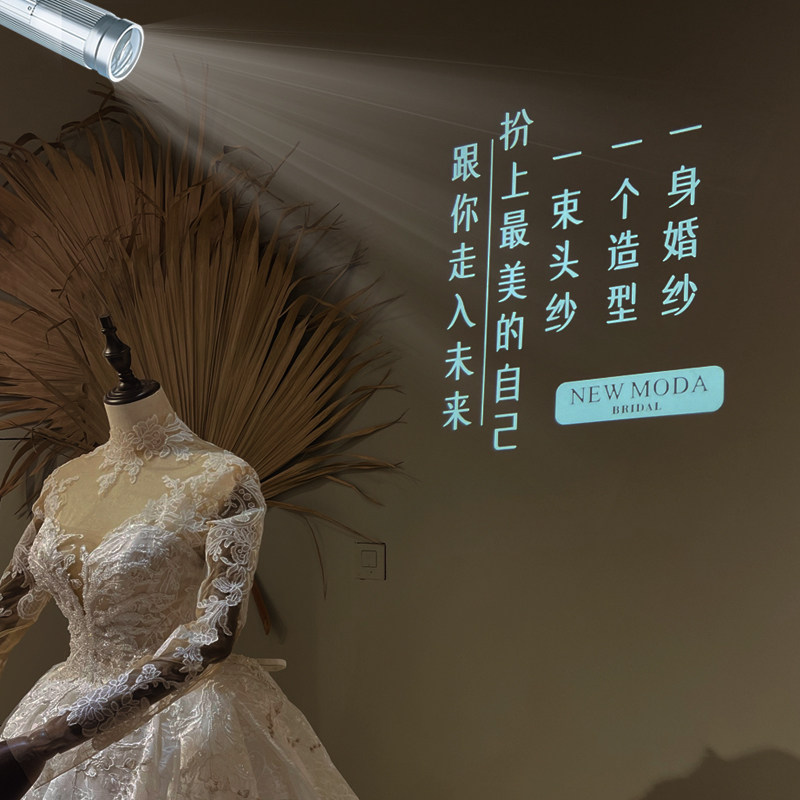 服装店形象墙LOGO灯轨道投影灯店铺背景墙投射灯网红投影拍照背景