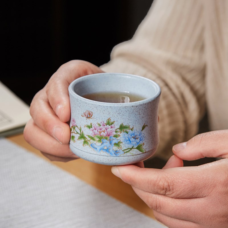宜兴紫砂主人杯品茗杯白r玉段手工小茶杯单杯个人专用茶盏功夫茶