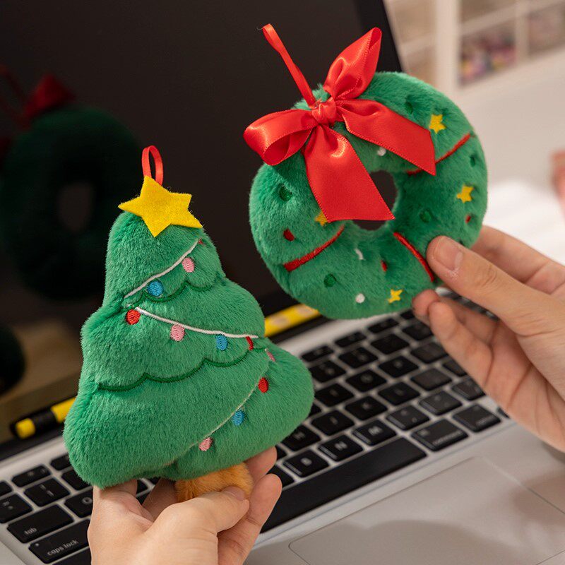 圣诞雪人挂件圣诞树装饰配件小号花环配饰圣诞节元素装饰品单个装