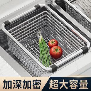 纳米沥水篮厨房水槽沥水架洗菜盆碗碟滤架洗碗池T漏盆水池架水果