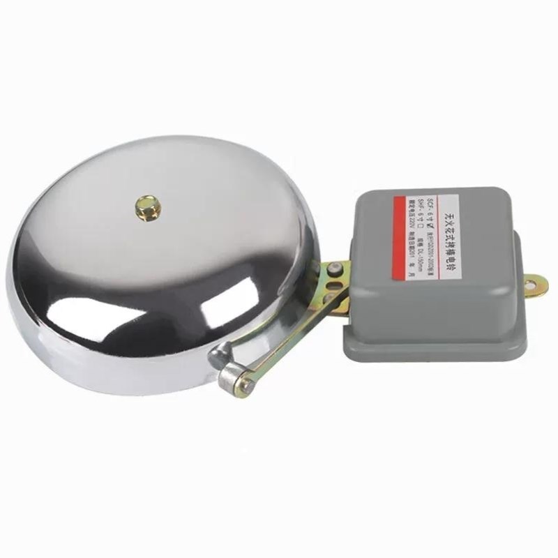 SEISO外击式电铃220V4/6/8/10/12寸学校上下课铃工厂自动定时打铃