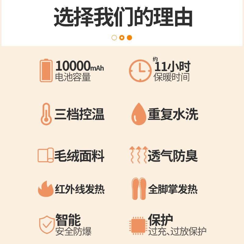 充电USB加热发热鞋垫可行走户外男女暖脚可调温自发热12小时冬季