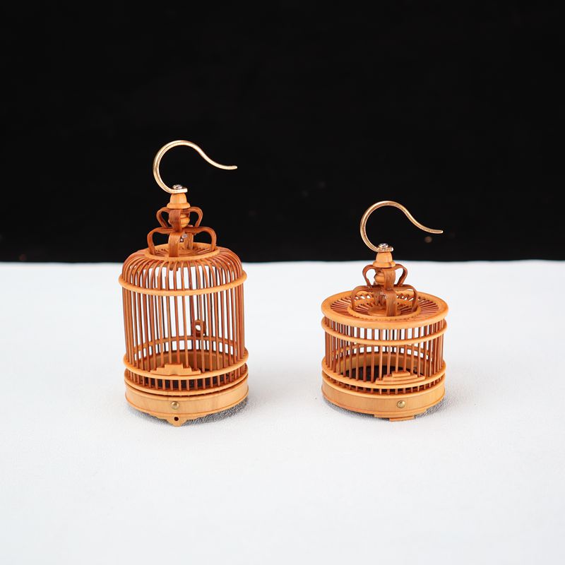 螽斯笼扎嘴蟋蟀蚂蚱蛐蛐鸟笼斑竹小型梅妃竹纯手工竹圆笼鸣虫蟋蟀