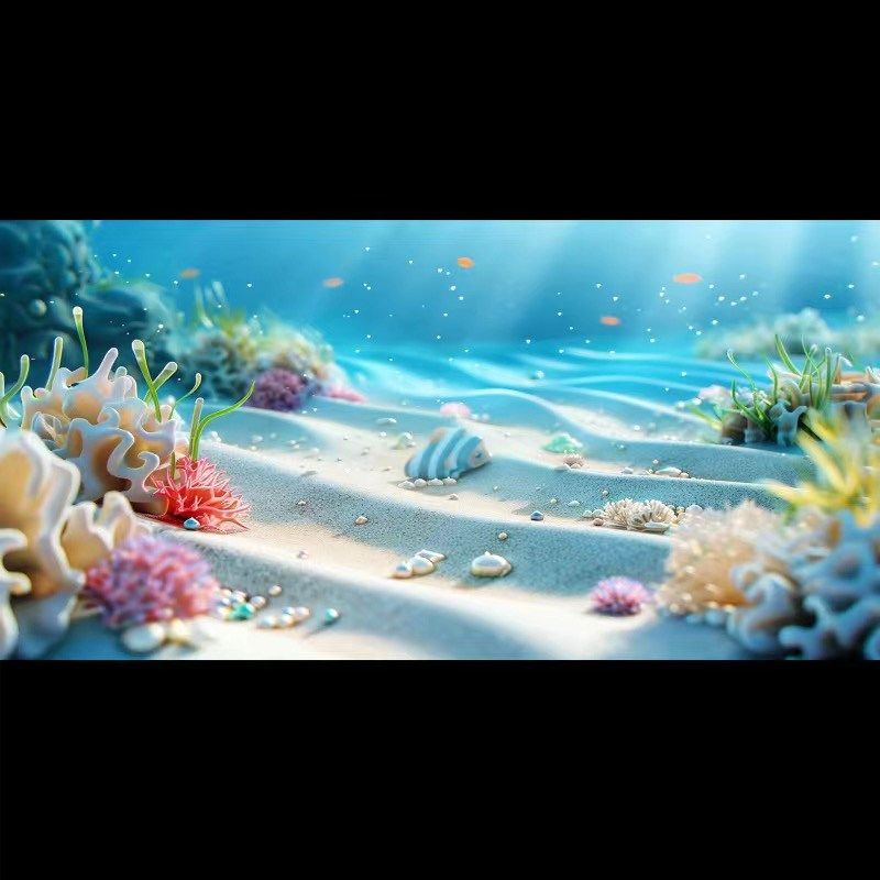 鱼缸背景贴纸定制海洋世界海底高清画水族箱壁纸防水免胶自粘外贴,宠物/宠物食品及用品,底柜/落地缸,淘宝优惠券,粉丝福利购,淘宝优惠卷