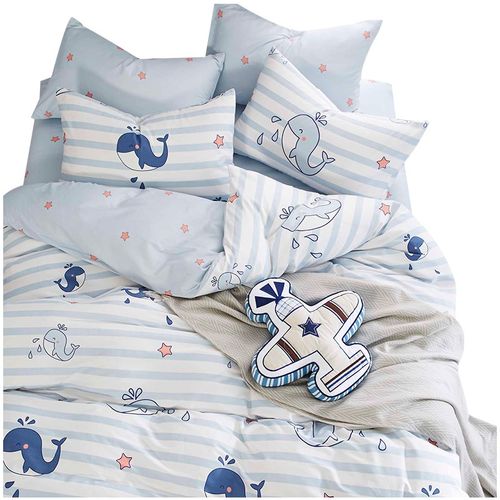 欢乐海洋丨全棉纯棉被套120x150cm床上四件套床单单人宿舍