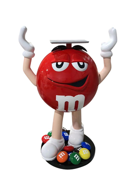 卡通大号mm豆摆件玻璃钢雕塑家居客厅落地M豆人网红店铺装饰公仔