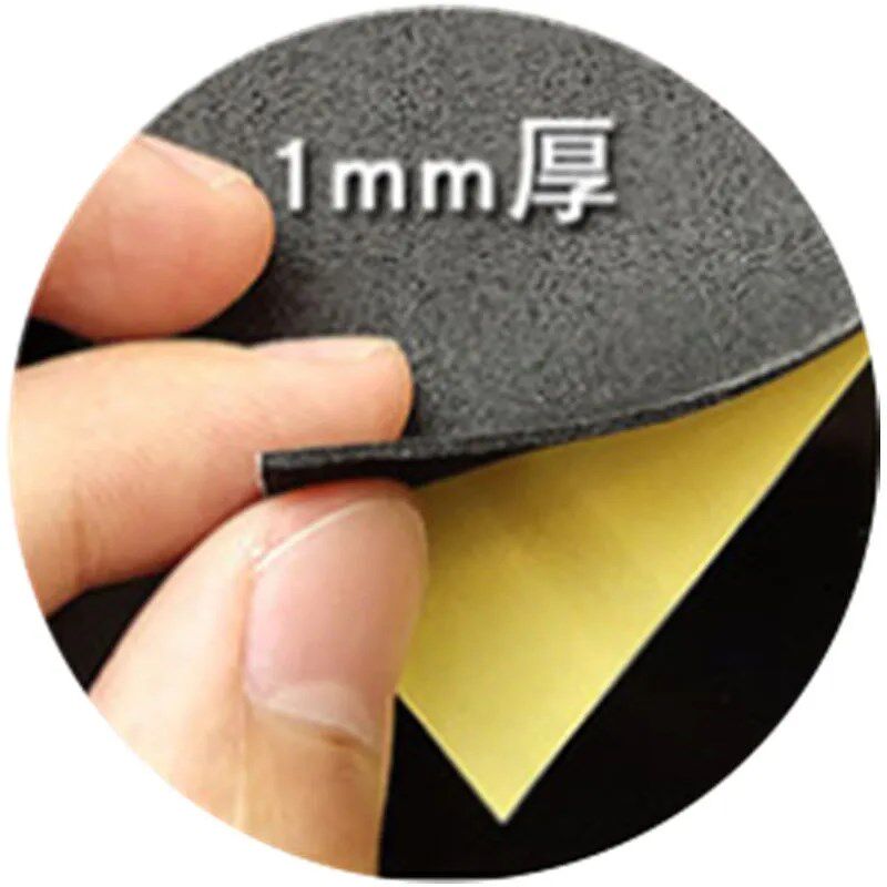 1mm厚EVA黑色海绵单面胶带汽车隔音防撞泡棉防震泡沫贴垫密封胶