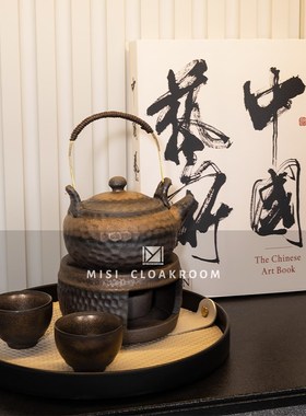 新中式样板房间装饰摆件售楼部展厅客厅书房茶室软装组合茶具套装