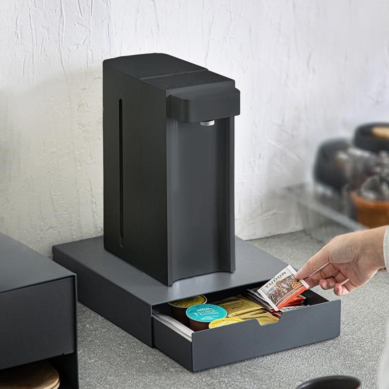 霜山厨房咖啡机置物架水吧台桌面抽屉式餐边柜防尘水杯收纳架子