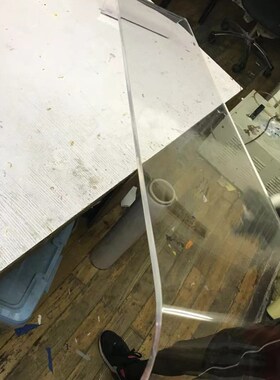 亚克力圆弧L型U型N型防护罩板  透明白色有机玻璃机器设备门挡板