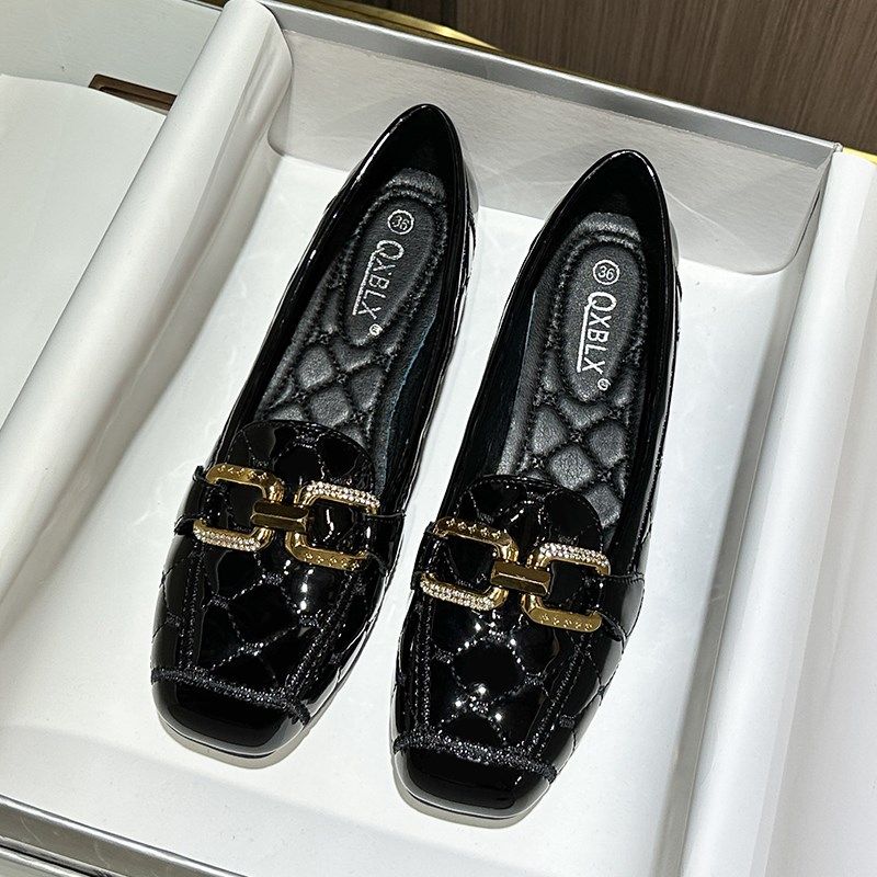 豆豆鞋女2024新款春季百搭平底鞋软底黑色工作鞋软底软面单鞋女秋,女鞋,乐福鞋（豆豆鞋）,淘宝优惠券,粉丝福利购,淘宝优惠卷