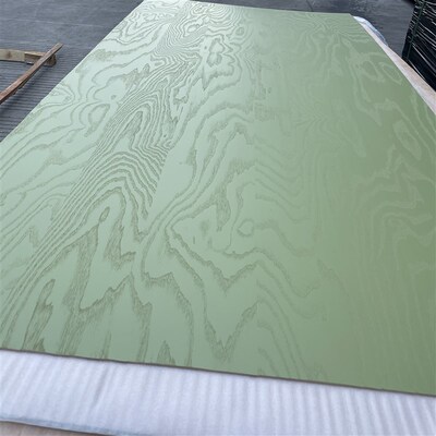 木饰面板白栓旋切整花木皮涂装板绿色木饰面背景墙护墙uv板科定板