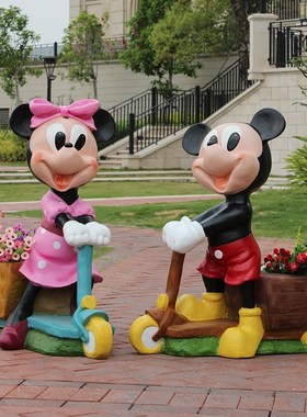 户外卡通人物花缸玻璃钢景观幼儿园摆件庭院小区装饰园林雕塑小品