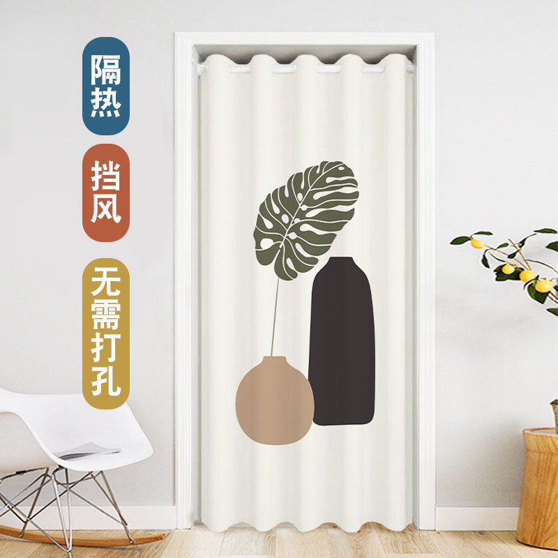 橱柜遮挡滑轨式i拉帘书柜防尘布帘子衣帽间遮丑杂物衣柜柜子遮挡
