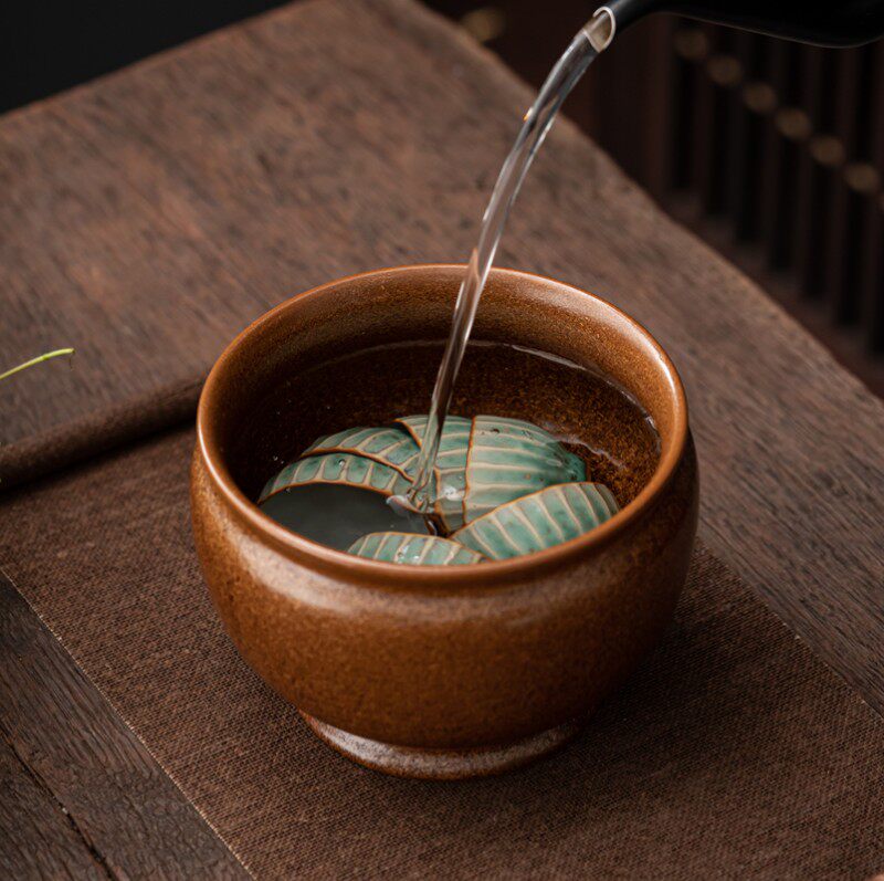 陶瓷茶渣缸茶洗家用大小号建水杯洗笔洗功夫茶具水盂洗茶碗废水桶