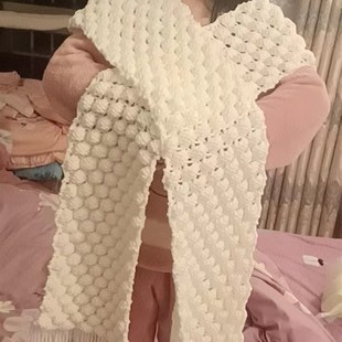 草莓泡泡围巾成品不退o不换 手工编DIY情人棉毛线 送男朋友礼物