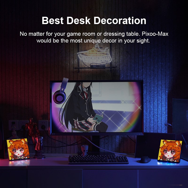 Divoom点音PIXOO MAX像素屏LED光污染灯游戏车载桌面男友生日礼物