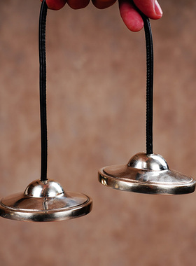 尼泊尔丁夏纯铜碰铃专业打坐冥想瑜伽敲打击音疗乐器引磬法器碰钟