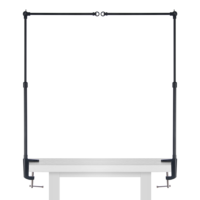 夏季户外摆摊支架挂灯杆夜市横幅条广告布展示架万向夹支架夹桌架