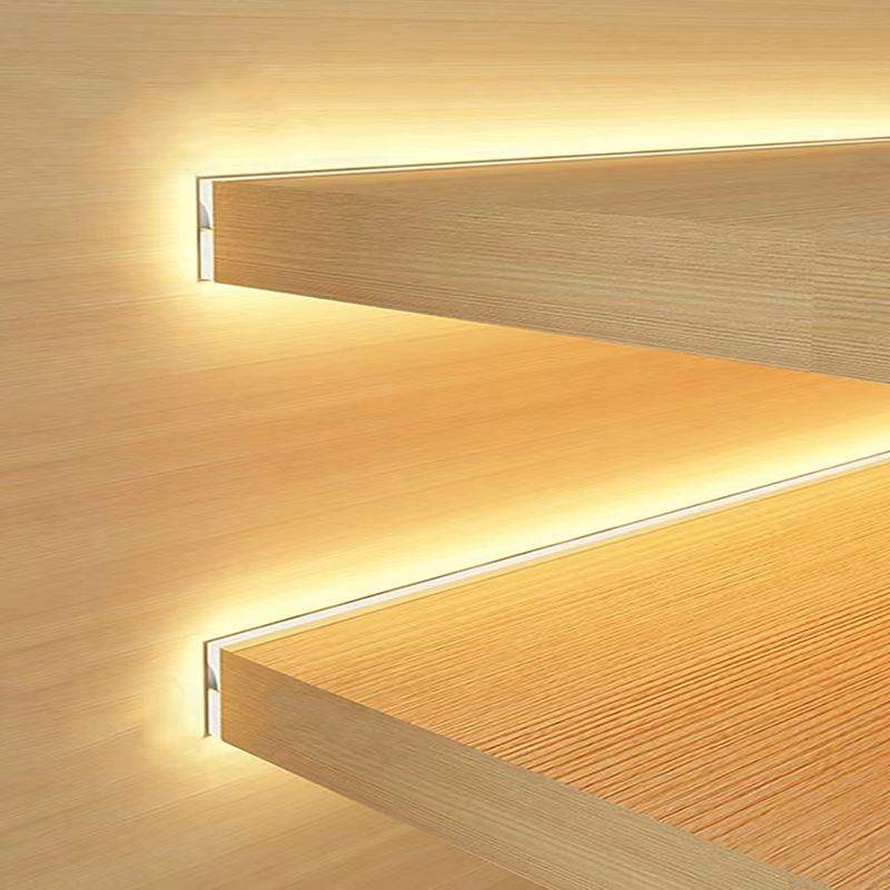 超薄橱柜感应灯免开槽上下发光酒柜嵌入式灯带层板灯展示柜led灯