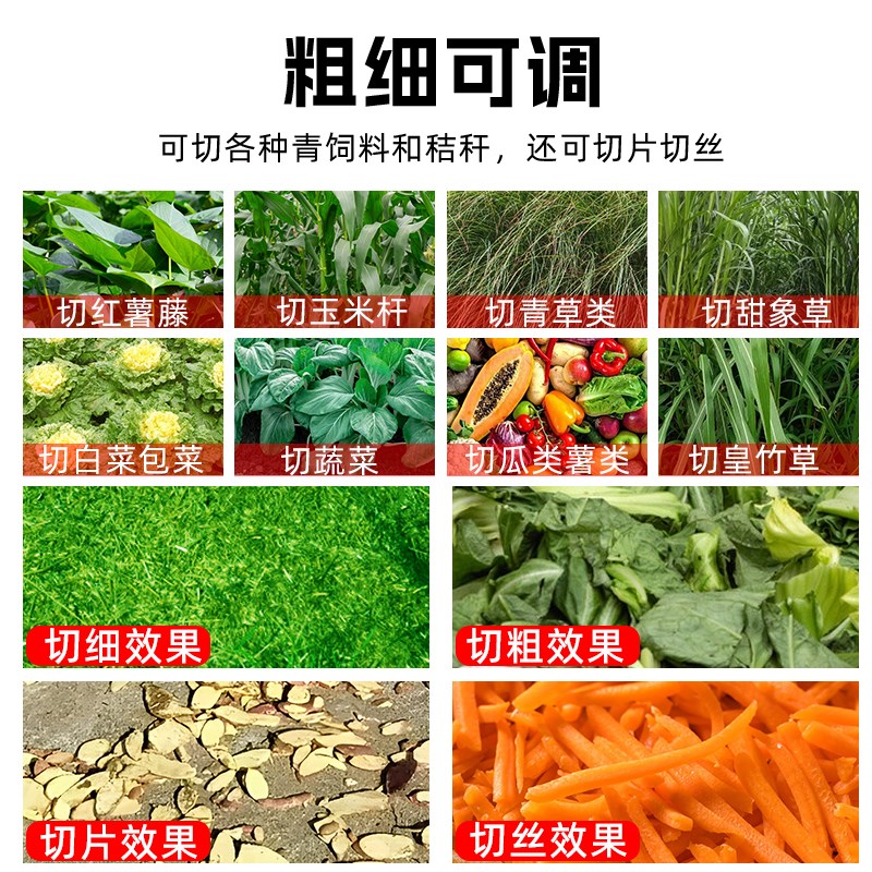电动铡草机猪草切碎机秸秆粉碎机养殖切草机鸡鸭牛碎草机家用小型