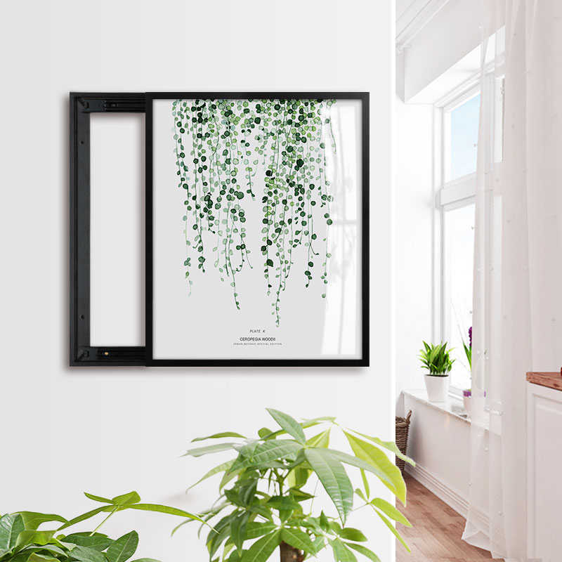 贝变电简约箱画开关配电盒子箱推拉甄选遮挡起箱现代装饰画电表可