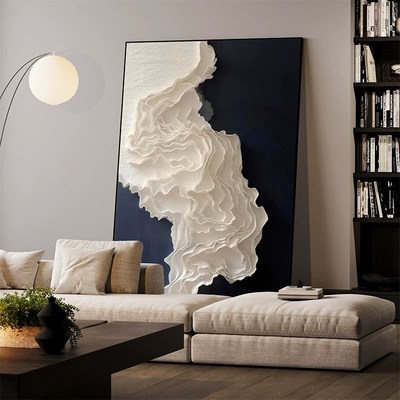 现代抽象艺术装饰画意式极简玄关挂画客厅背景墙大幅落地画挂画