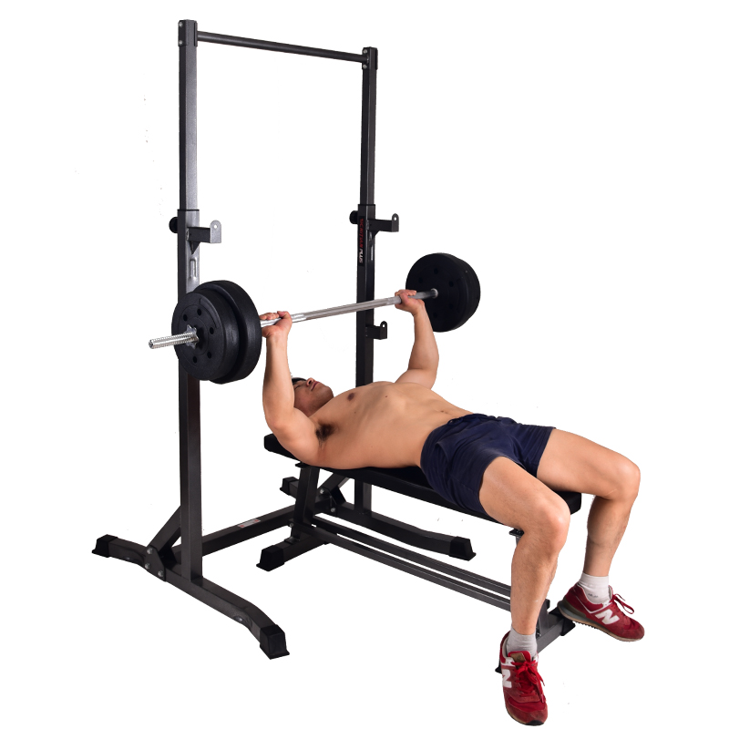 家用引体向上举重床深蹲架卧推器多功能杠铃架单杠牧师架健身器材