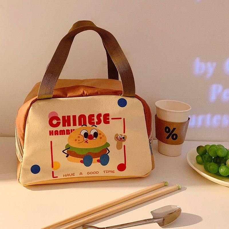 可爱汉堡大容量保温饭盒袋便携上班族便当包手提餐包铝箔袋子学生,收纳整理,饭盒袋,淘宝优惠券,粉丝福利购,淘宝优惠卷