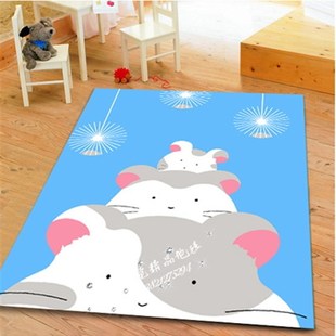 制作手工晴纶地毯/儿童房卡通地毯/卧室客厅T地毯/可定尺寸。