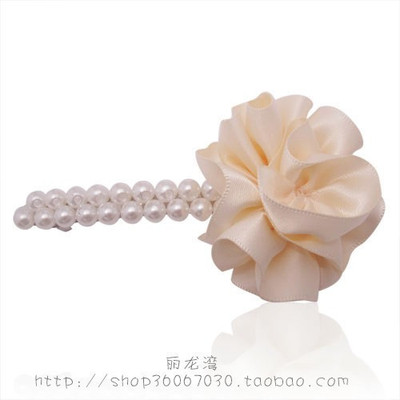 丽龙湾 手工花朵发夹顶夹弹簧夹发卡头花韩X版发饰T&L