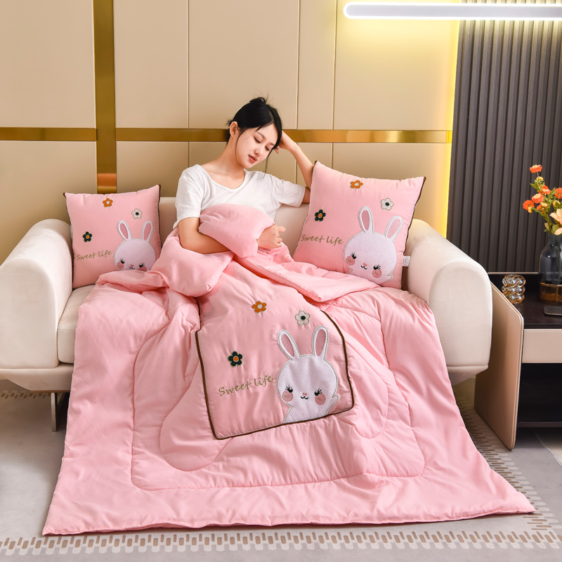 新款夏季抱枕被子两用空调被汽车载午睡多功能折叠枕头毯子二合一