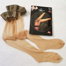 SK4510过膝袜极光马油袜丝滑红边丝袜美腿超薄夏季女长筒袜超透硅