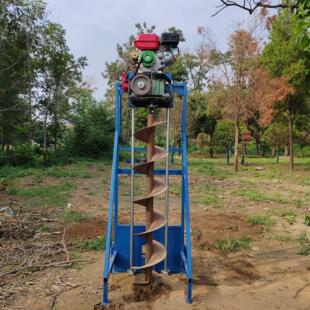 一键电启动打火光伏小蜜蜂打孔机全自动升降栽杆打桩挖坑厂家供应