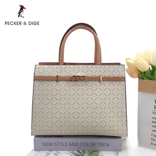 印花高级感手提包腋下包斜挎2820 商场同款 啄木鸟女包正品 2025新款