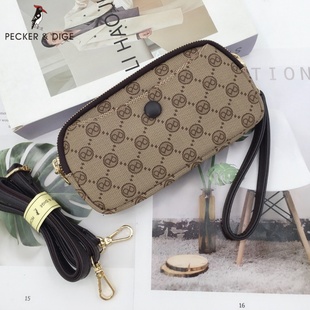 印花贝壳包手拿包手腕包斜挎0883 商场同款 啄木鸟女包正品 2025新款