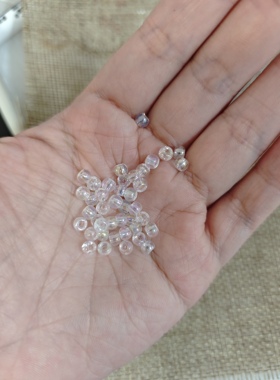 Lunas DIY卡4米珠银隔珠手机链包挂件配件