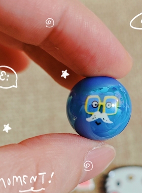 Lunas DIY亚克力老头表情珠卡16五月天手机链包挂件配件