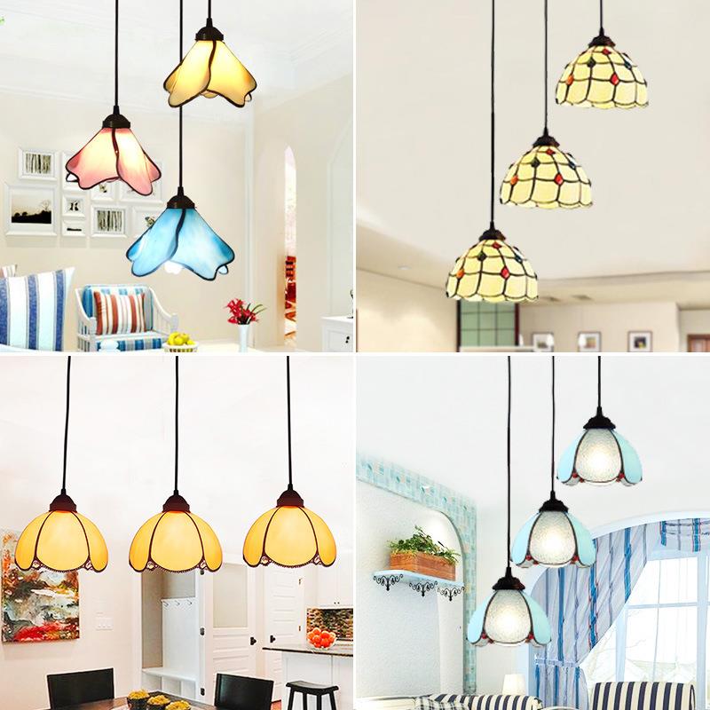 吊灯客厅三头韩式花朵餐厅温馨灯饰地中海书房灯具田园风2019新款