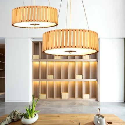 日式吊灯榻榻米灯客厅卧室餐厅竹艺灯具北欧风格民宿客房灯原木色