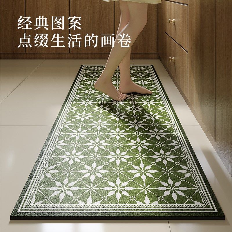厨房地垫防滑防油防水地毯免洗可擦家用长条垫子耐脏门垫满铺脚垫,居家布艺,厨房地垫,淘宝优惠券,粉丝福利购,淘宝优惠卷