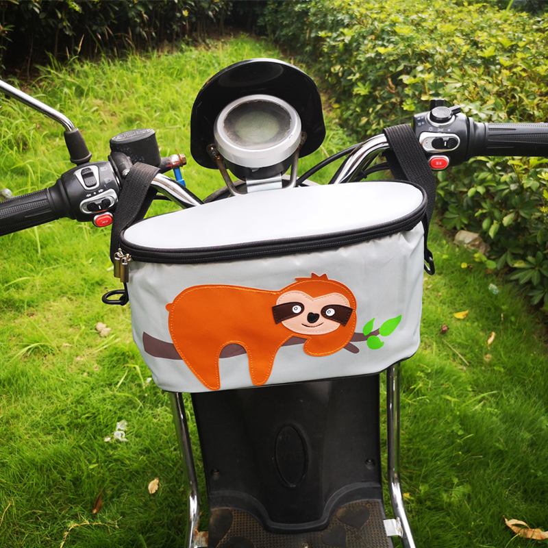 电动车挂包防水储物篮踏板摩托车前布兜可放雨衣手机充电器收纳袋