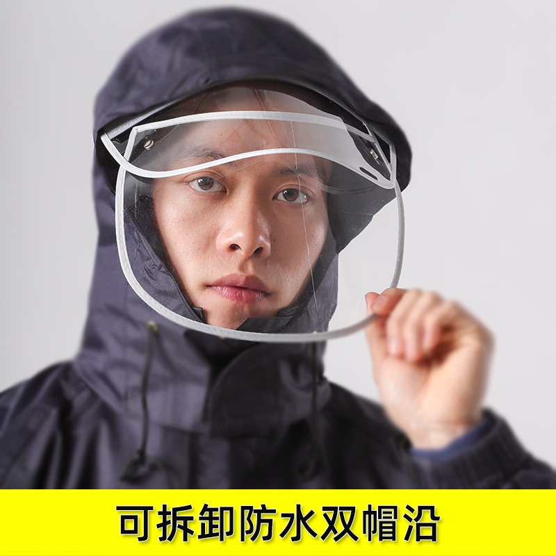 新款防暴雨户外雨衣雨裤套装双层成人反光全身防水无缝裤骑行徒步