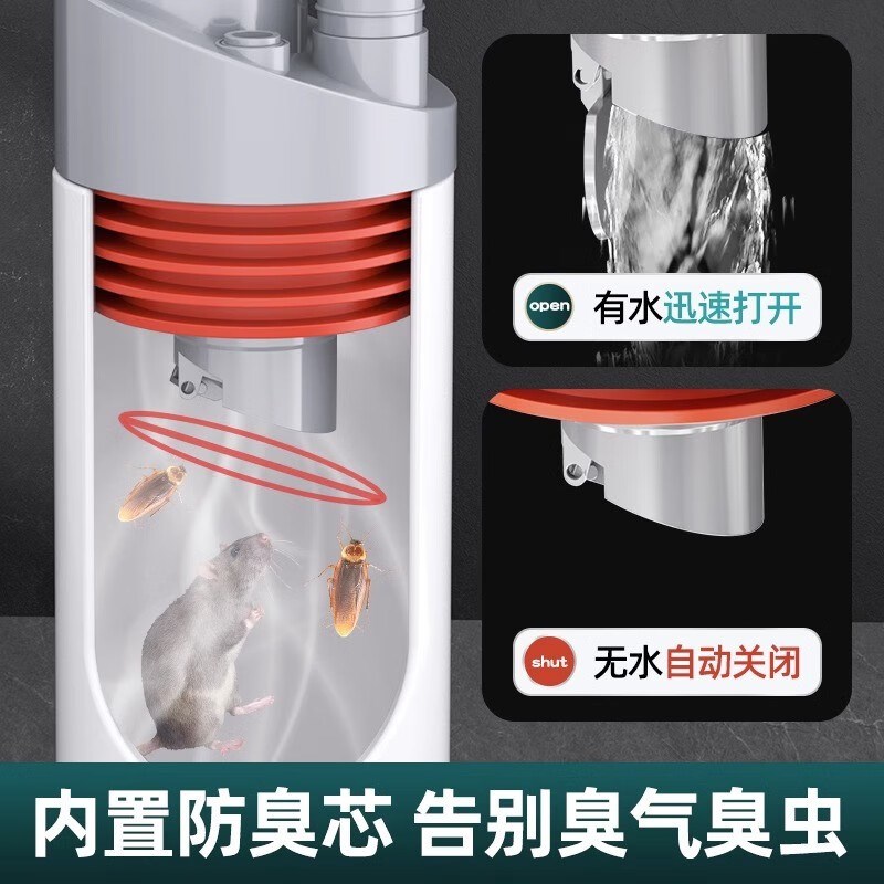 厨房下水管三通排水管防臭多功能前置过滤器洗碗机净水器接头神器